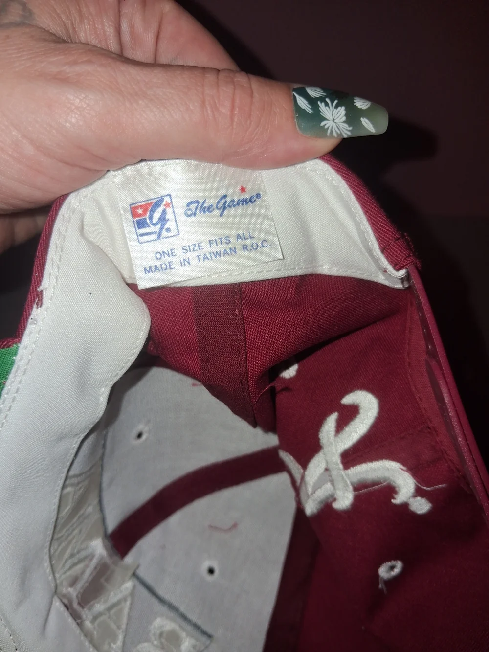 Vintage 80s The Game University of Alabama BAMA Snapback Hat Crimson Tide Green